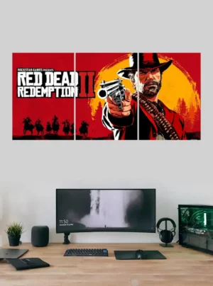Red Dead Redemption 2 Gaming Split Poster