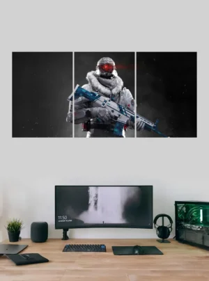 Garena Free Fire Battle Royale on mobile Gaming Split Poster