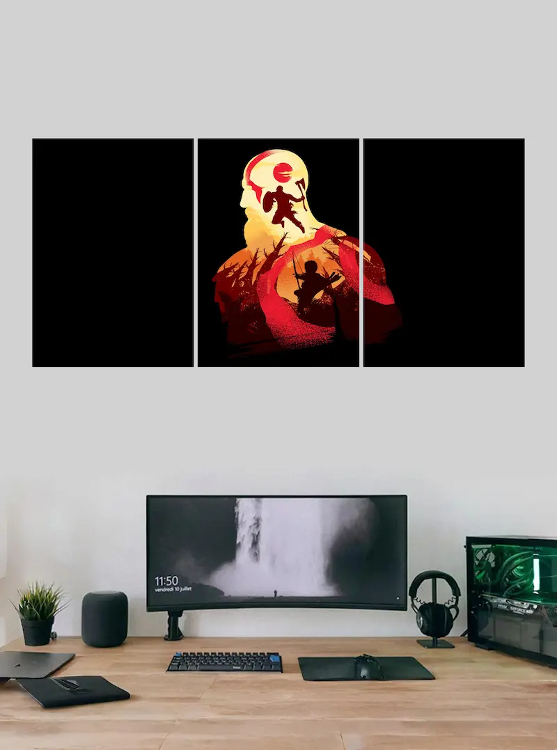 God of War Ragnarök Gaming Split Poster 2