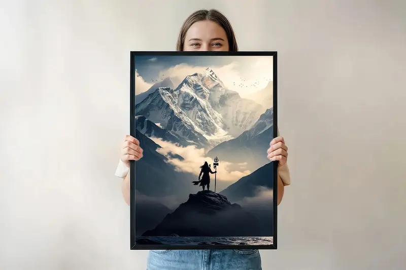 🕉️ Har Har Mahadev – Divine Shiv Shankar Poster