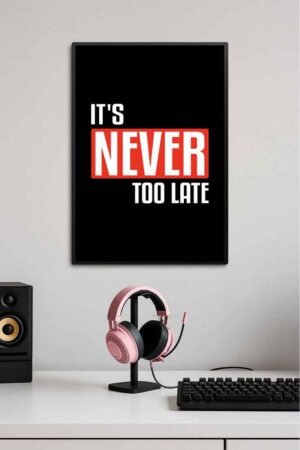 It's Never Too Late Motivational Poster 💪🔥
