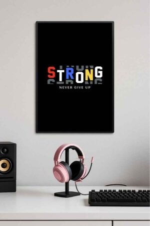 Strong Never Give Up Motivational Poster 💪🔥