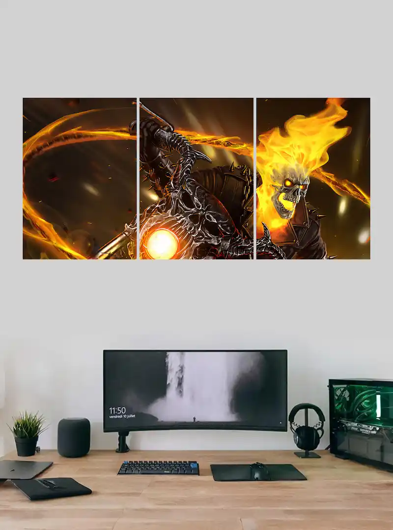 Ghost Rider Bike Split Poster