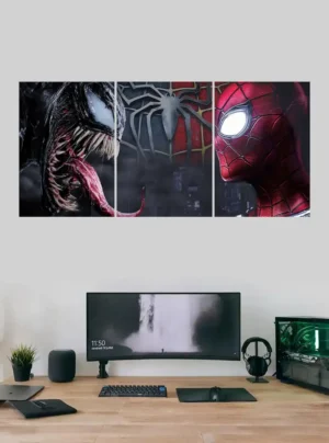 Spiderman Vs Venom Split Poster