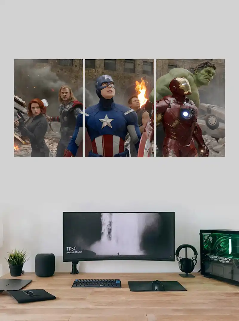 The Avengers Split Poster