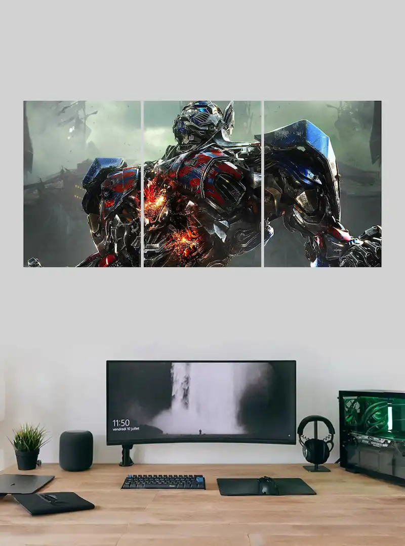 Optimus Prime Split Poster – Epic Transformers Wall Poster 1
