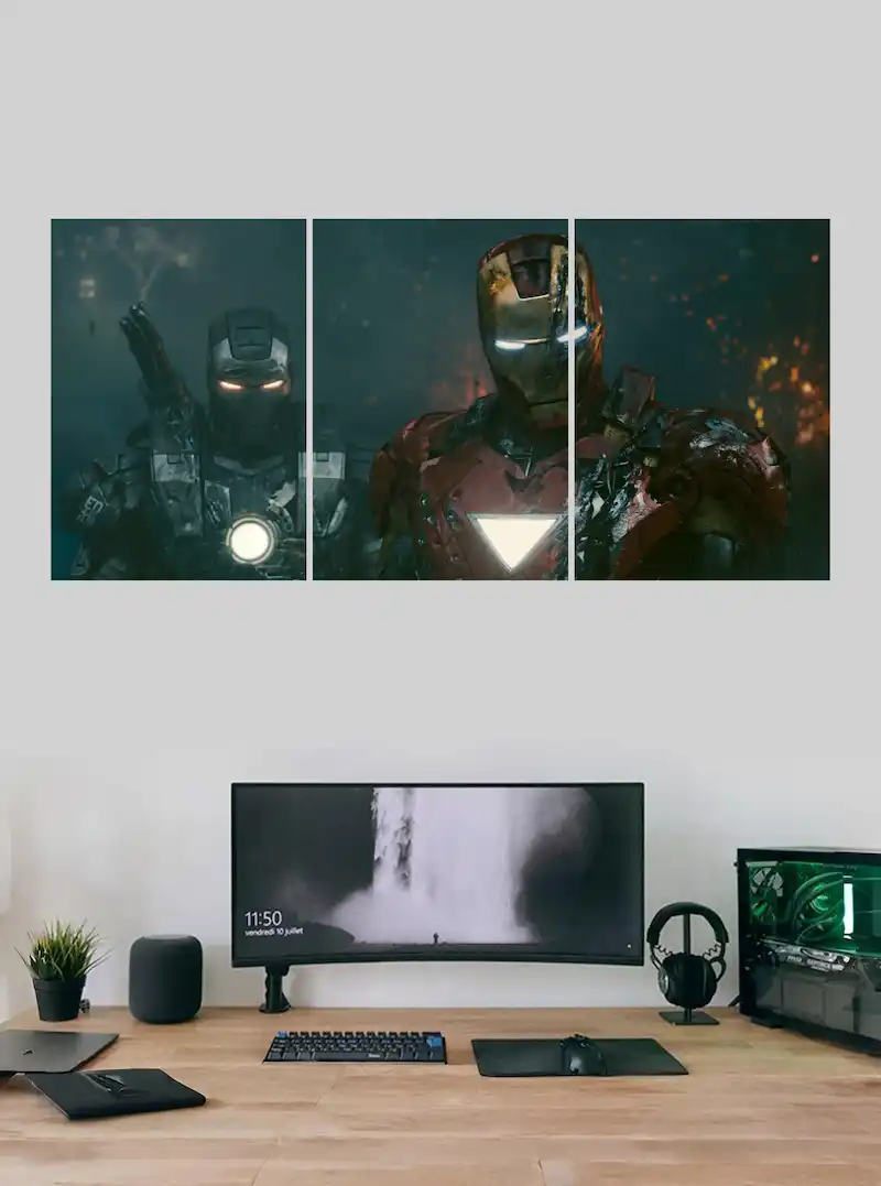 Iron Man Vs Iron Monger Split Poster