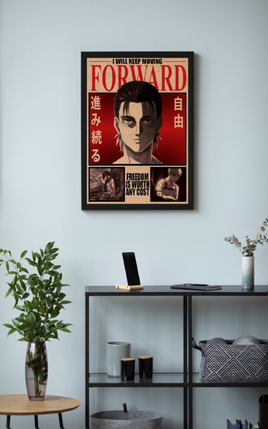 Eren Yeager Attack on Titan Anime Poster