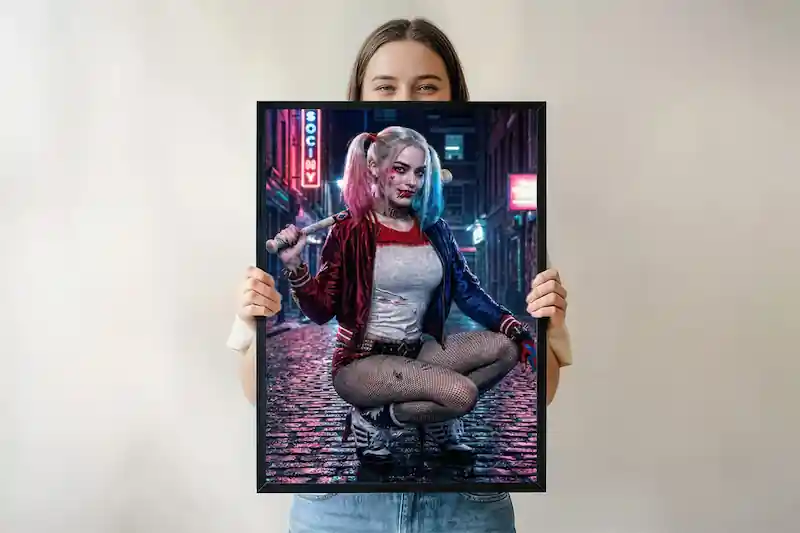 Harley Quinn – Queen of Chaos Poster | DC Villain Wall Art