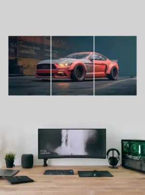 Ford Mustang GT Super Car Split Poster