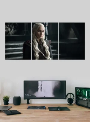 “Daenerys Targaryen Dragon Split Poster – High-Resolution Wall Poster