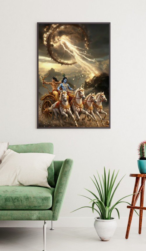 Shree Krishna And Arjun Poster