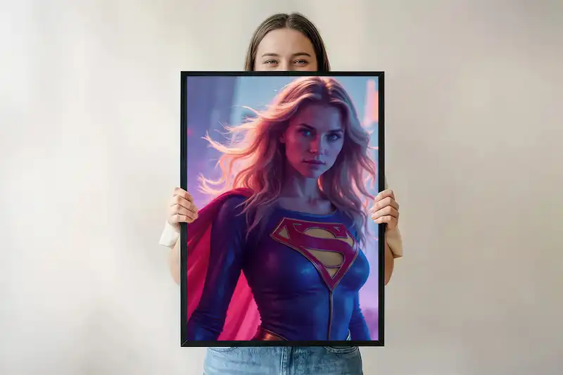 Supergirl – Classic Comic Book Poster | Vintage Superhero Wall Art