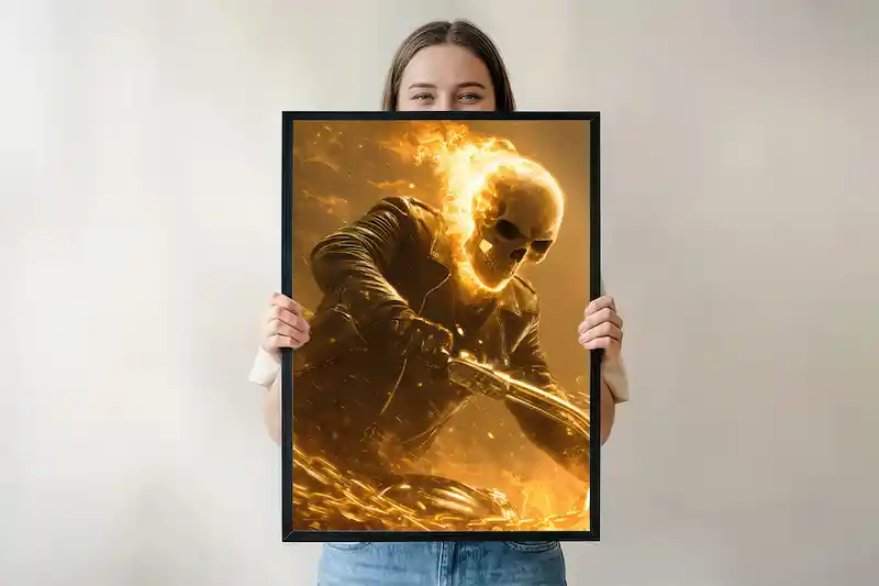 Ghost Rider – Chains of Damnation Poster | Dark Marvel Wall Art
