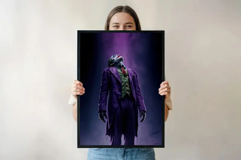 Joker – Crownless King of Mayhem Poster | Dark Villain Wall Art